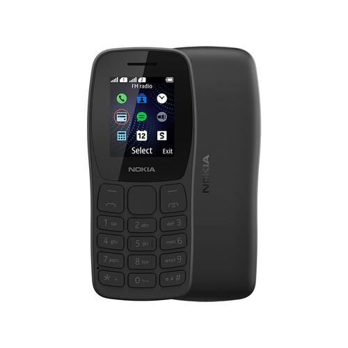 imagem-Celular Nokia 105 Dual Chip + Rádio FM + Lanterna + Jogos pré-instalados - Preto - NK093