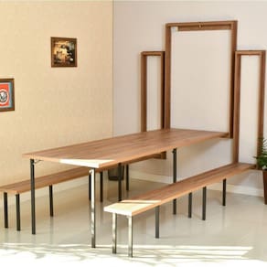 Conjunto Mesa Dobrável 13 Lugares 2,7m + Bancos Noronha