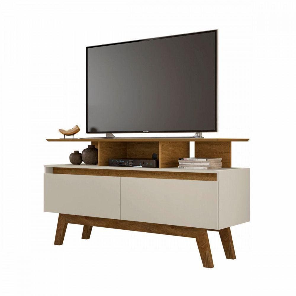 Rack Para Tv De Até 50” Cinamomo/off White Rubi Bechara