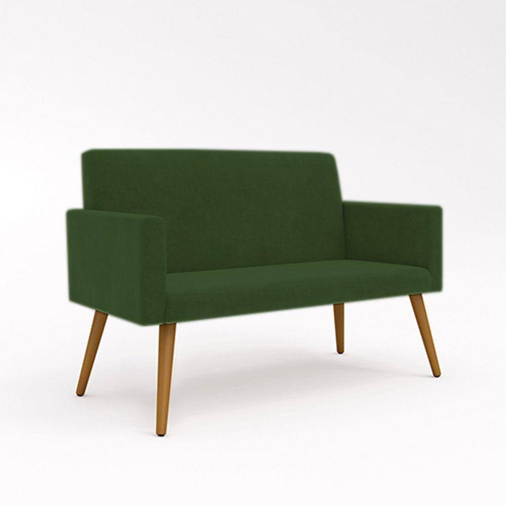 Sofá Namoradeira Pés Palito Sala, Quarto - Verde