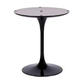 Base Mesa Saarinen Tulip Jantar Redonda Preta - 90 A 107cm