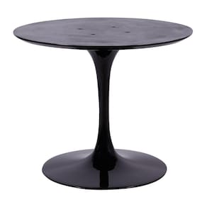 Base Mesa Saarinen Tulip Jantar Redonda Preta - 124 A 150cm