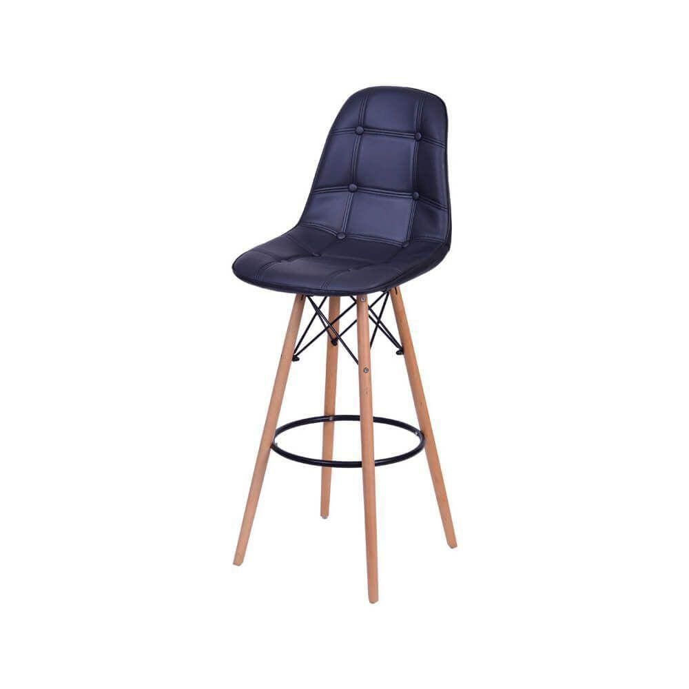 Banqueta Eames Dkr Botonê - Preta