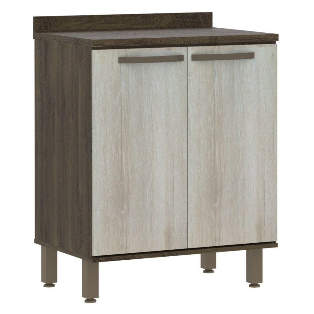 Balcão De Cozinha C/Tampo 70cm 2 Portas 1 Prateleira Sara