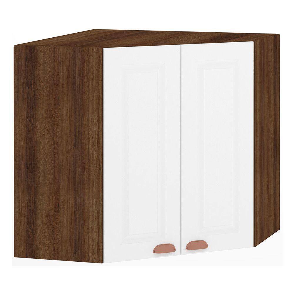Armário Para Cozinha Canto Diagonal 2 Portas Safira Nogueira