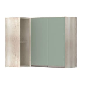 Armário Canto Reto Conjugado 2 Portas C/Nicho Legno Crema