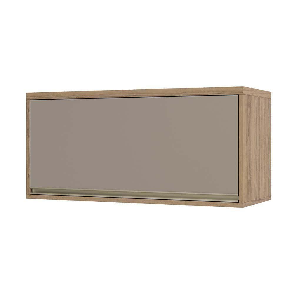 Armário Aéreo 80cm 1 Porta Basculante Mel Vanilla C/Graf