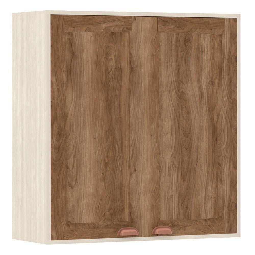 Armário Aéreo De Cozinha 80 Cm 2 Portas 2 Prateleiras
