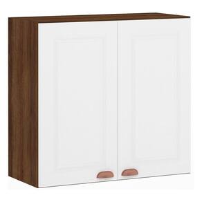 Armário Para Cozinha 80cm 2 Portas Safira Nogueira