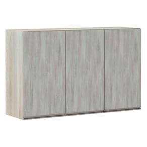 Armário Para Cozinha 120cm 3 Portas Legno Crema C/Concreto