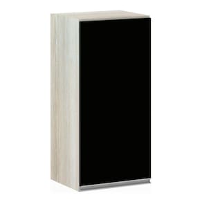 Armário Aéreo 35cm 1 Porta Lis Legno Crema C/Preto