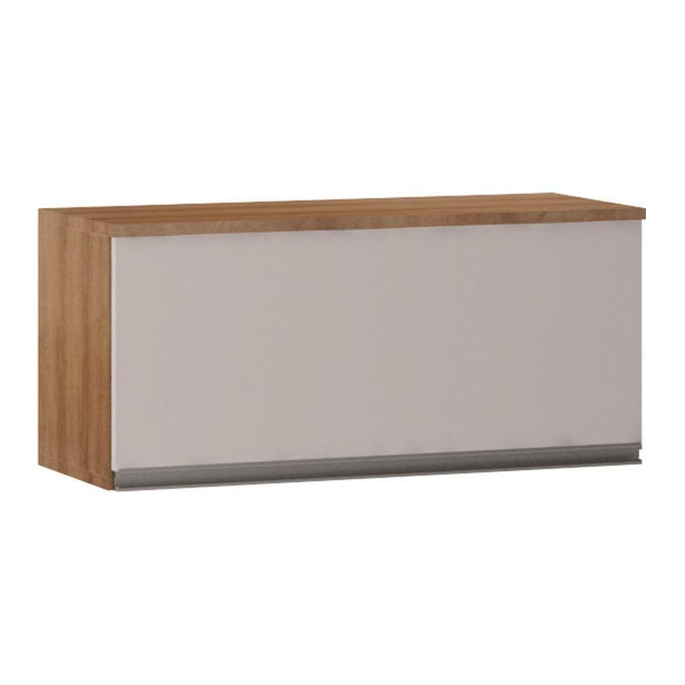 Armário Aéreo 70cm 1 Porta Basculante Diana Avelã C/Fumê