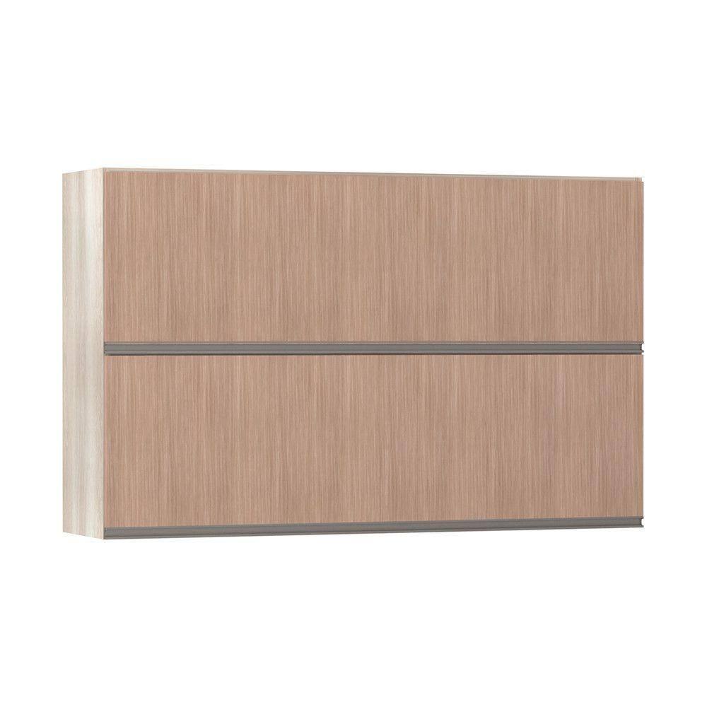 Armário Basculante Duplo 120cm 2 Portas Legno Crema C/Cuma