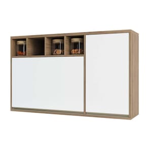 Armário Aéreo 120cm 1 Porta 1 Porta Basculante E Nicho Super