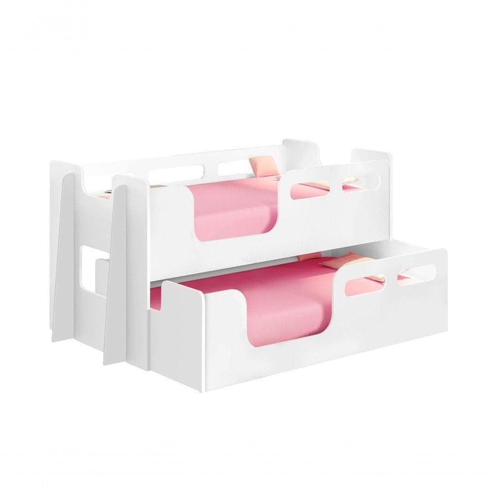 Beliche Infantil Montessori Solteiro Cor Branca Princesa