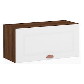 Armário Basculante Para Cozinha 80cm 1 Porta Safira Nogueira