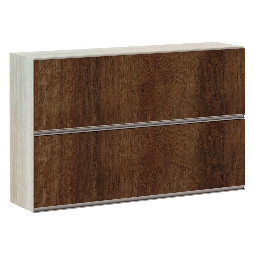 Armário Basculante Duplo 120cm 2 Portas Legno Crema