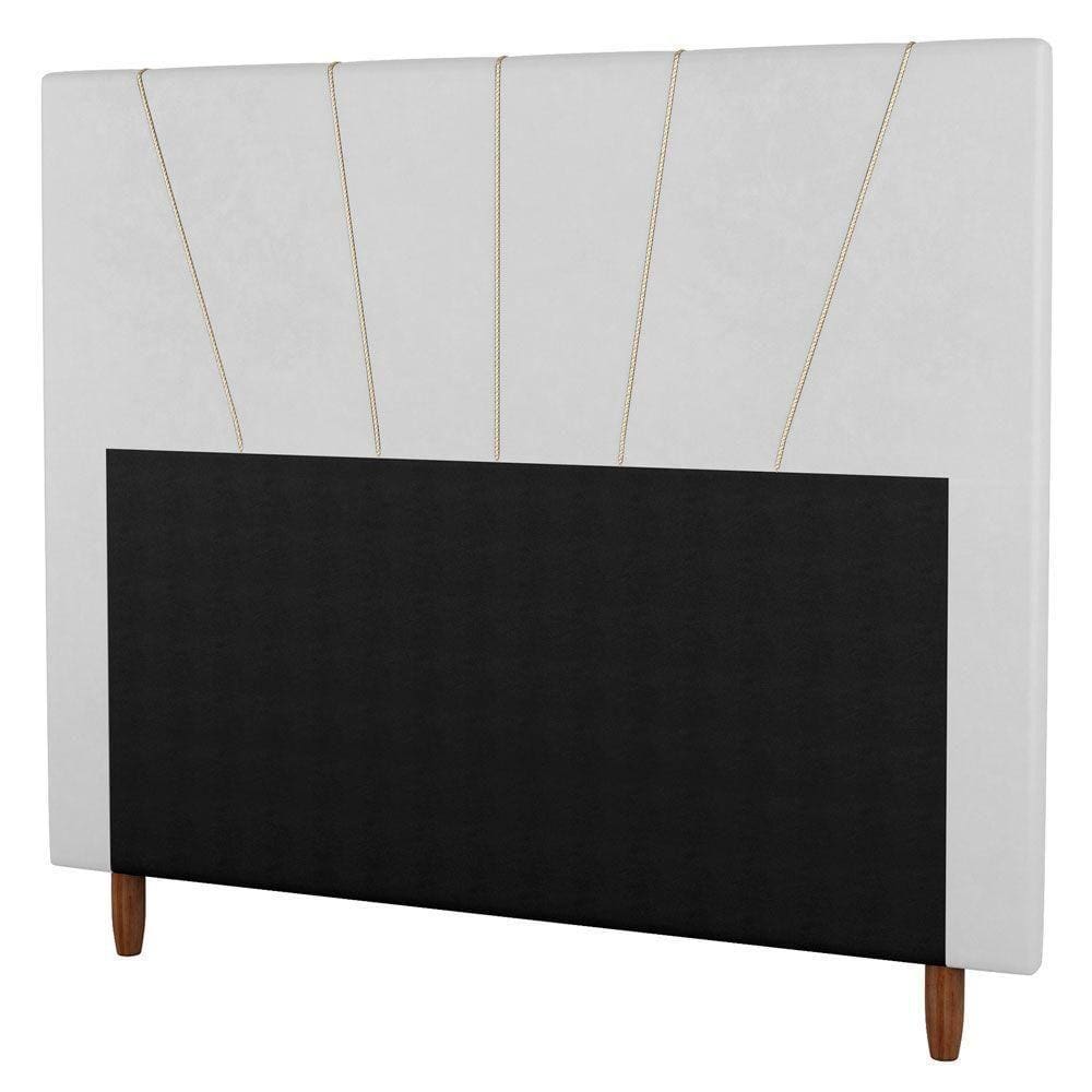 Cabeceira Solteiro 90cm Sintético Branco