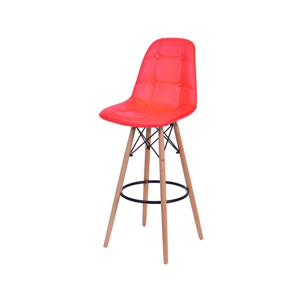Banqueta Eames Dkr Botonê - Vermelho