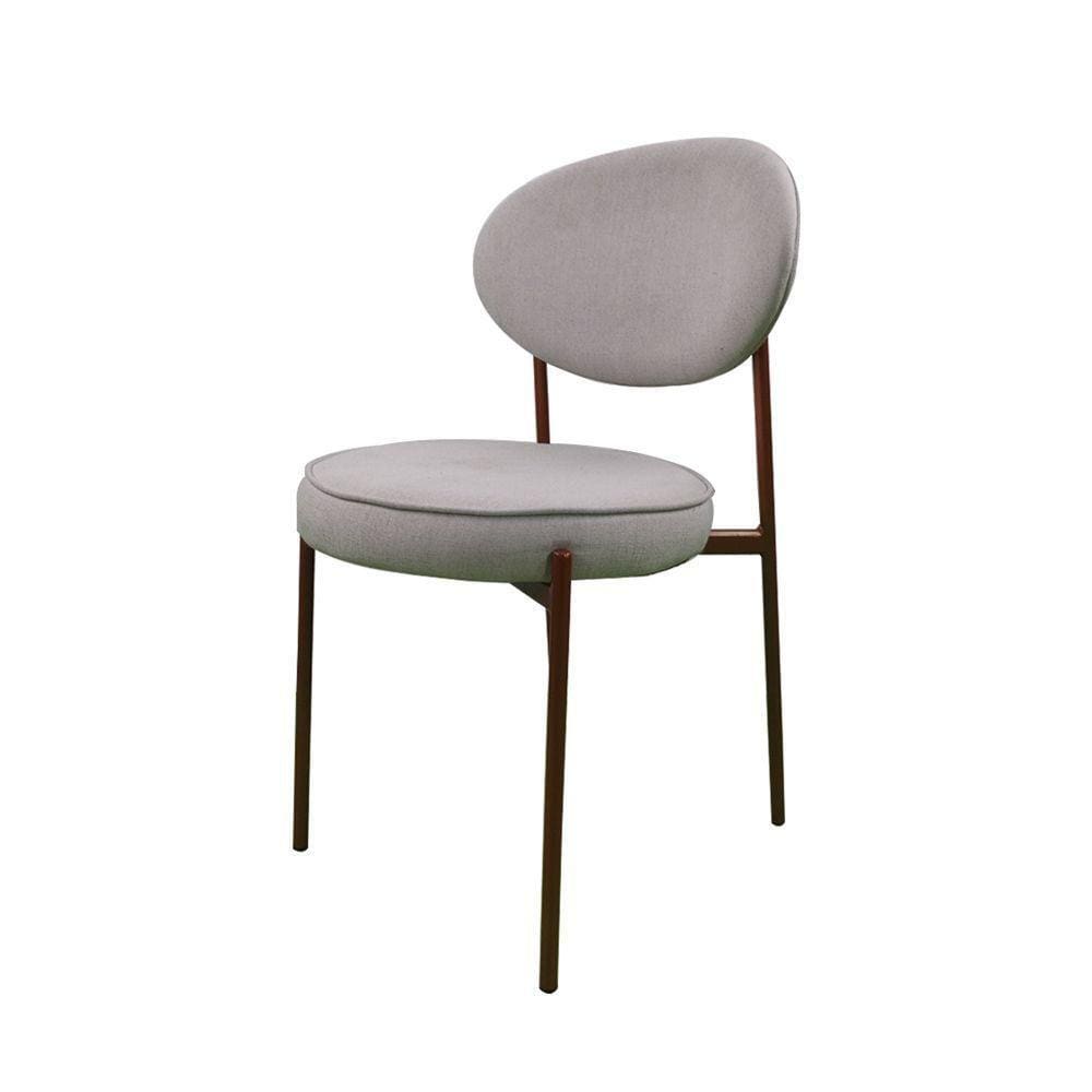 Cadeira Milano Cobre - Linho Cinza