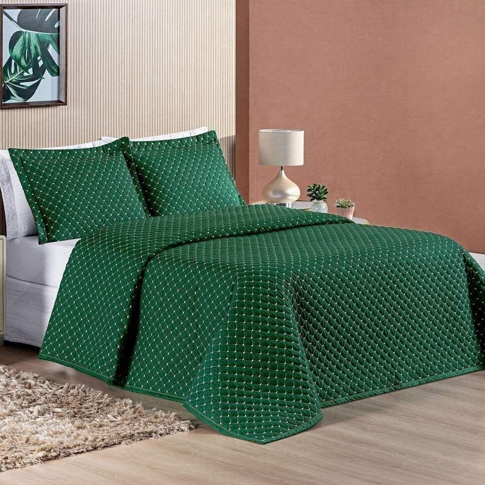 Cobre Leito King Doroty Micropercal Verde