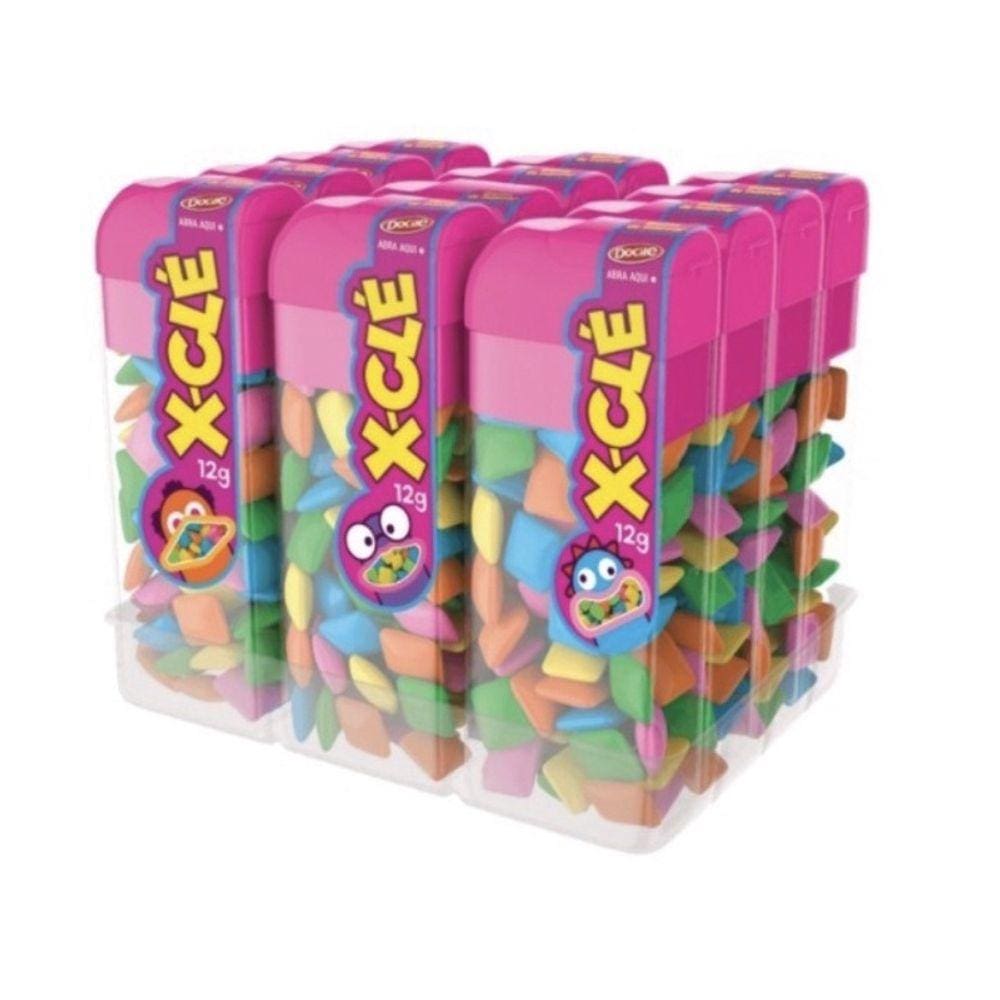 Chiclete Mini Xclé Caixa C/12unid - 144g