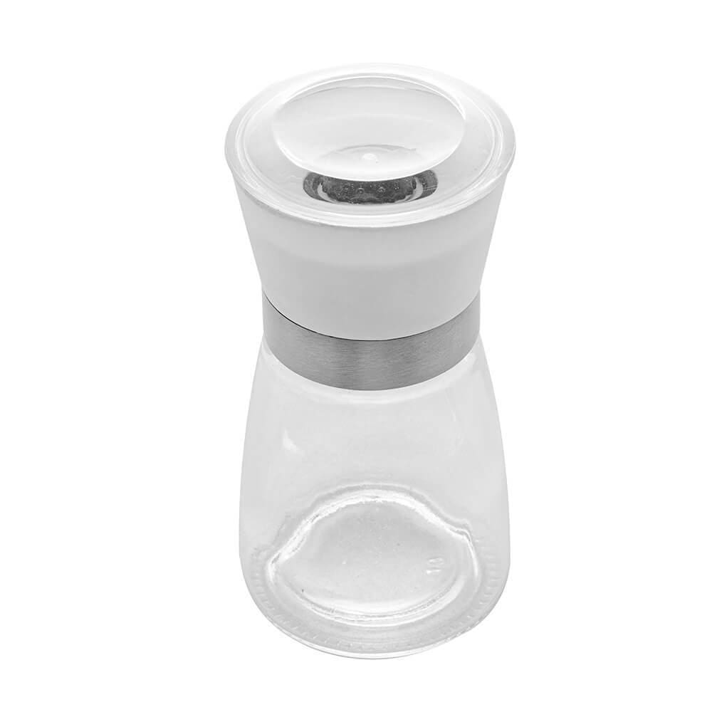 Moedor para Tempero de Vidro com Tampa Branca 170ml - Lyor 7505