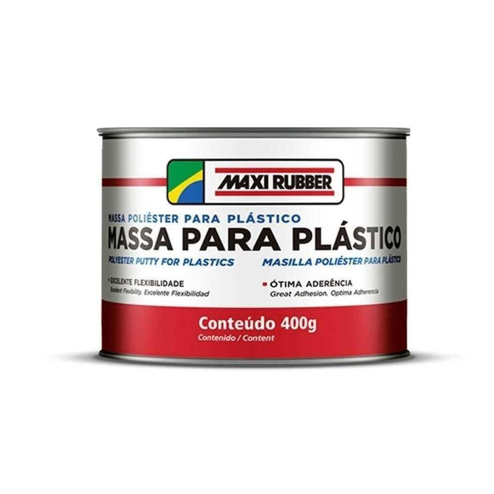 Massa Poliester P/ Plastico 400g - Maxi Rubber
