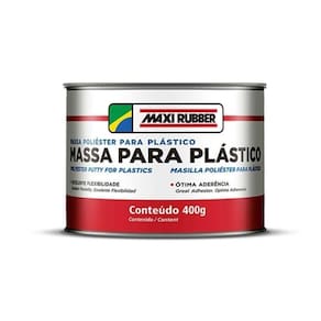 Massa Poliester P/ Plastico 400g - Maxi Rubber