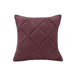 Almofada Decorativa Nina Matelassê 48X48 Veludo Vinho
