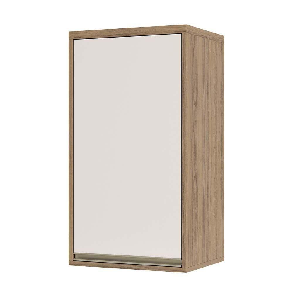 Armário Aéreo 40cm 1 Porta 1 Prateleira Mel Vanilla C/Pérola