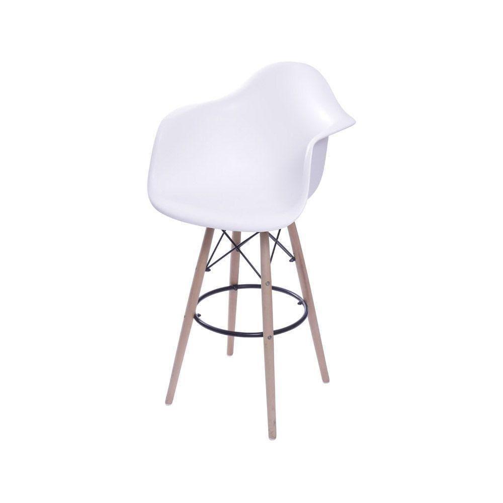 Banqueta Eames Dkr Com Braço - Branco