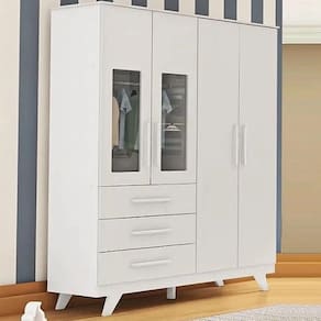 Guarda Roupa Retrô 4 Portas - Móveis Peroba