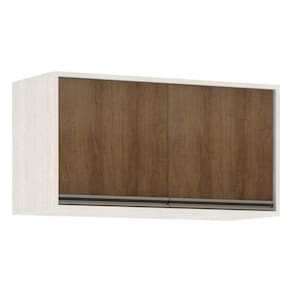 Armário Aéreo De Cozinha 80cm 2 Portas Linea Pátina C/Avelã