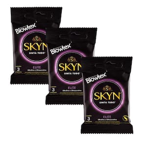 Kit 3 Pacotes Preservativo SKYN Elite C/ 3 Unidades Cada