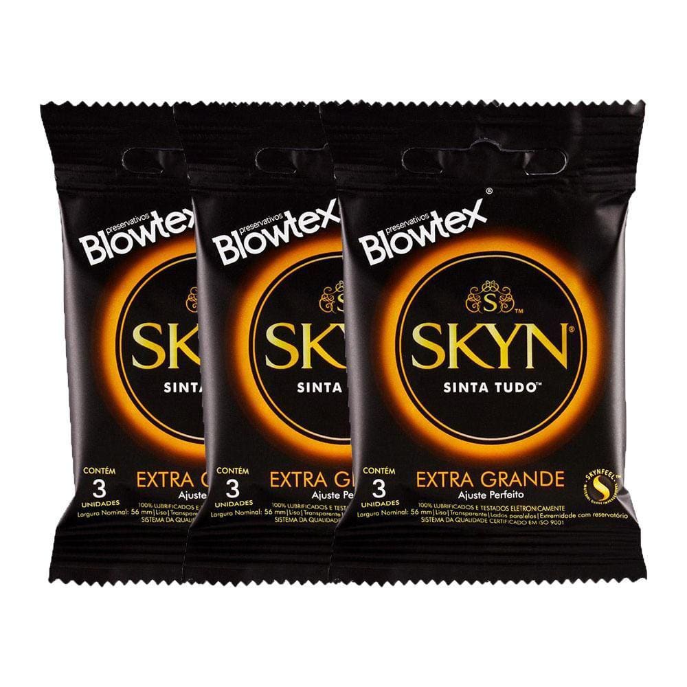 Kit 3 Preservativos SKYN Grande c/ 3 Unidades cada