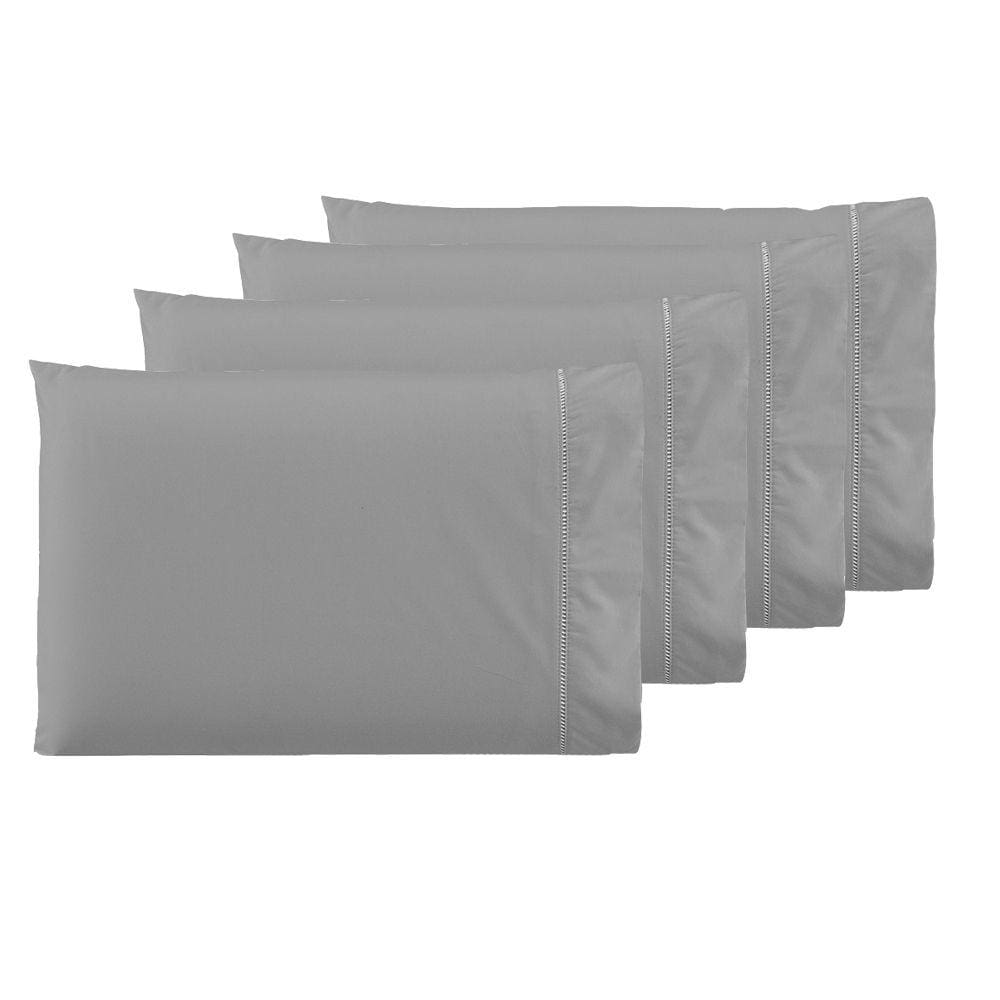 Kit 4 Fronhas Ponto Palito Percal 600 Fios Callandra