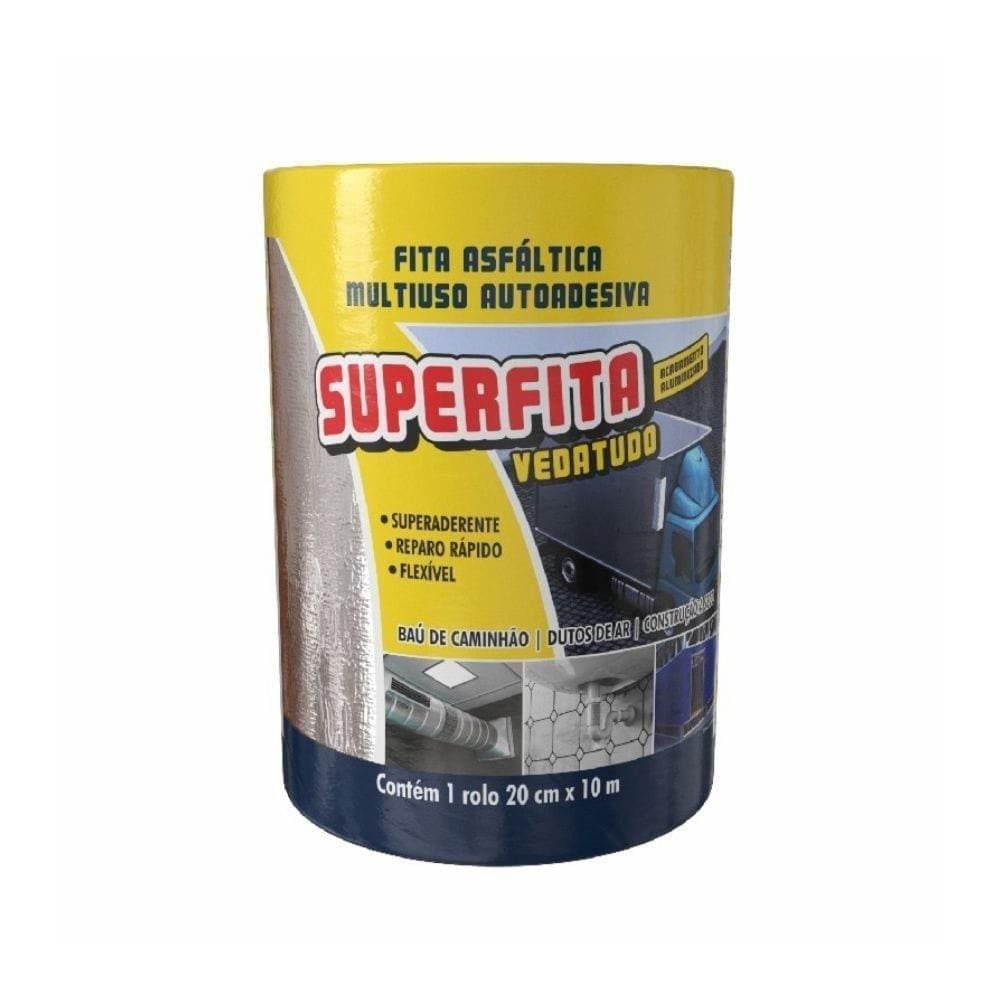 Fita Denver Superfita Aluminizada Autoadesiva 20cmx10m