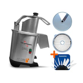 Processador de Alimentos Corte Fatias 14mm e Cubos 14mm PA7 PRO Bivolt Skymsen e Jogo de Facas 9 Peças