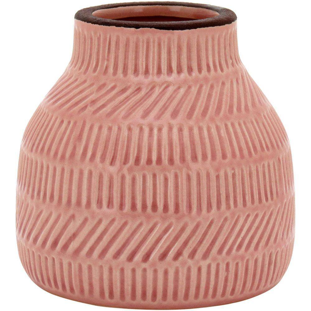 LYNNA VASO 12x12x12cm CERÂMICA ROSA