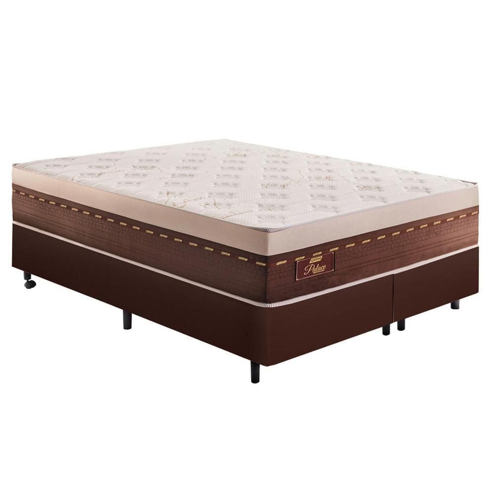 Cama Box Queen e Colchão Molas Ensacadas Gazin Palace 198cm x 158cm