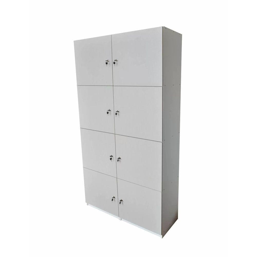 Armário 8 portas guarda volume locker com chave em mdf