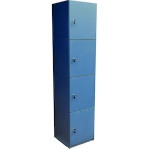 Armário 4 portas guarda volume locker com chave em mdf