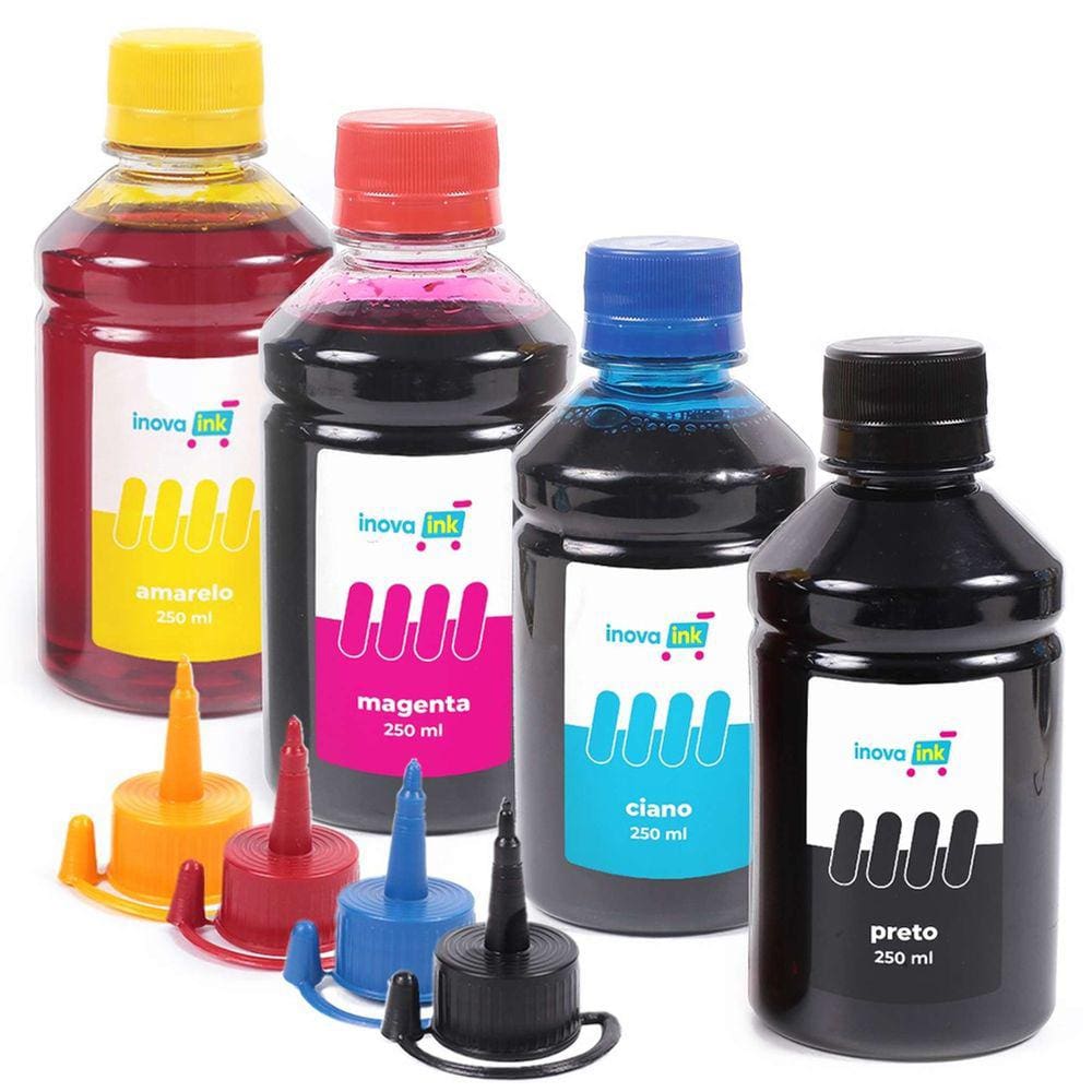 Kit Tinta Para Impressoras L3150 L3250 L3110 L1250 L3210 L5190 544 1 Litro – Inova Ink