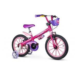 Bicicleta Infantil Aro 16 Rodinhas Menina Top - Nathor