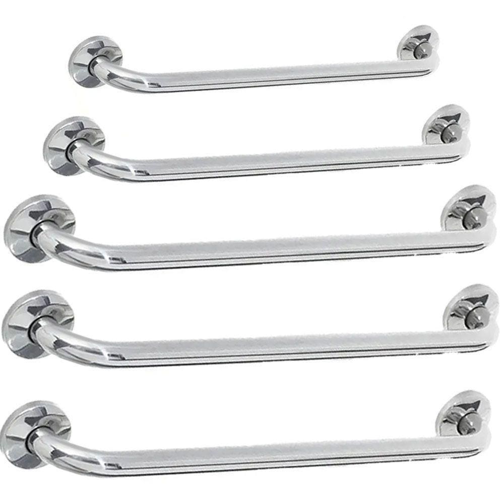 Barra Alça De Apoio Inox Kit 5 Uni Box Acessibilidade