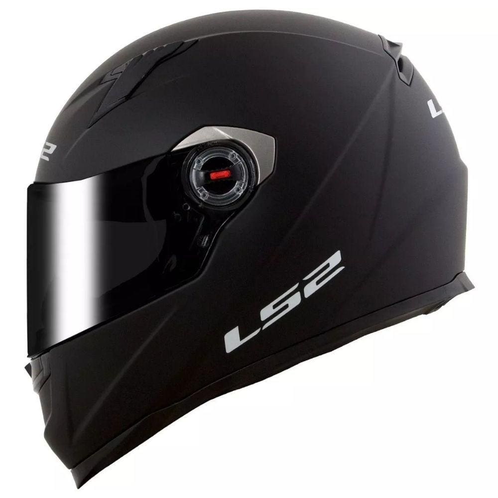 Capacete LS2 FF358 Monocolor Preto Fosco Mais Viseira Fumê