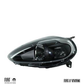 Farol Dianteiro Esquerdo Cinza e Preto Fiat Punto