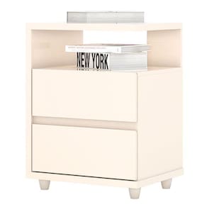 Mesa de Cabeceira Campeche Off White - Henn
