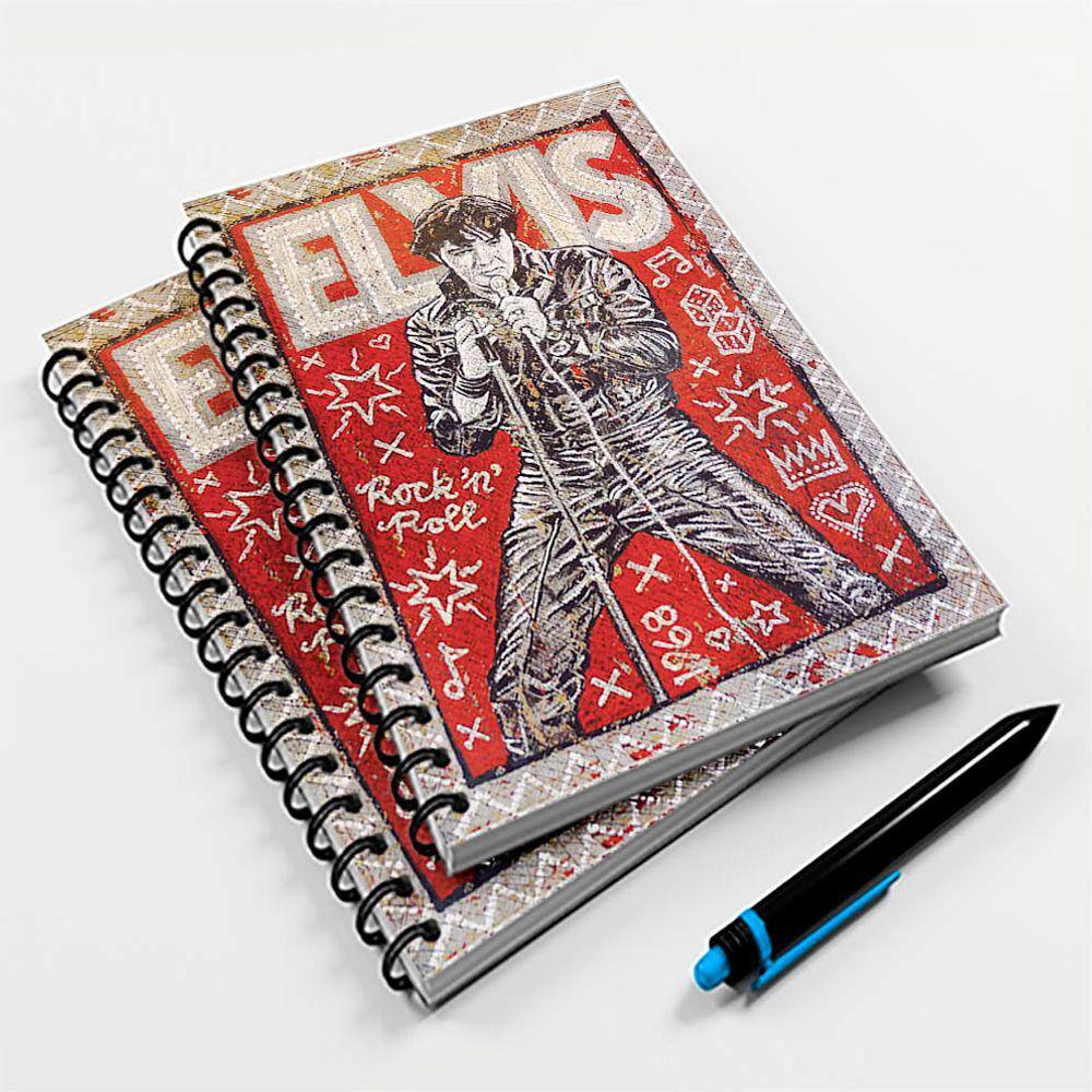 Caderno Universitário 10 Matérias Rock Elvis